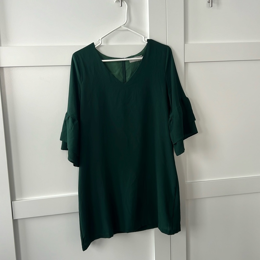 Dark green cocktail dress